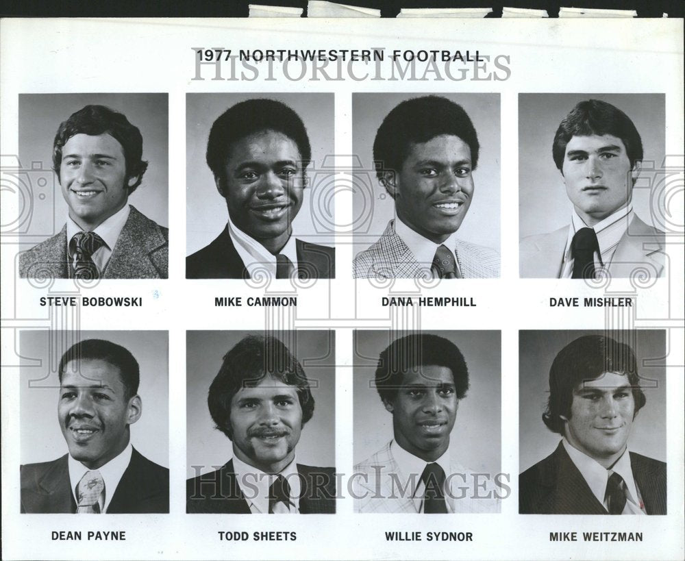 1977 Press Photo 1977 Northwestern Univ. Football Team - Historic Images