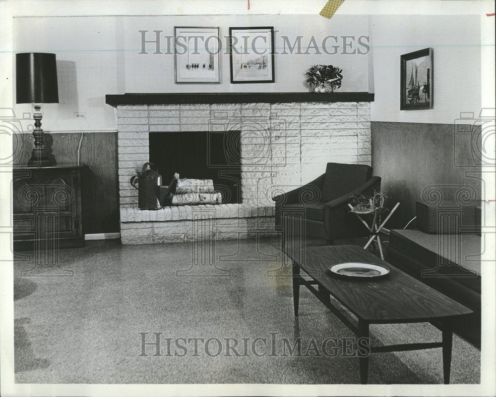 1967 Press Photo Fireplace Drumcastle Development - RRV66189 - Historic Images