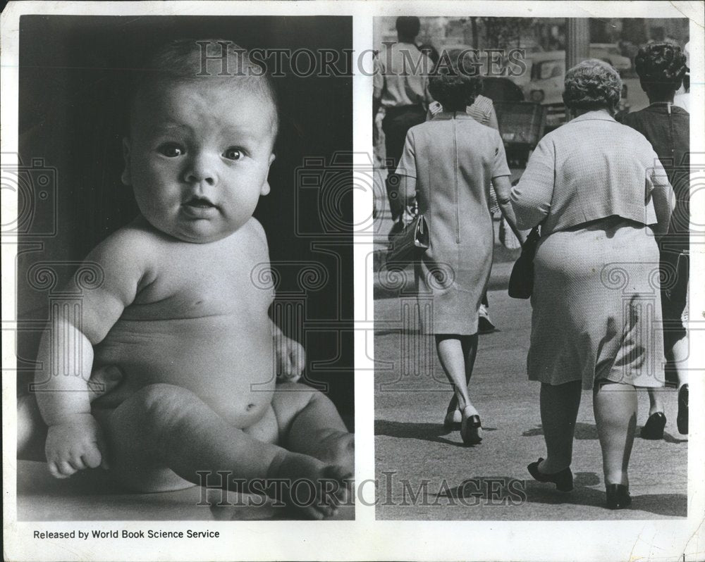 1969 Press Photo Women girl baby Bela Ugrin food Plump - RRV66367 - Historic Images