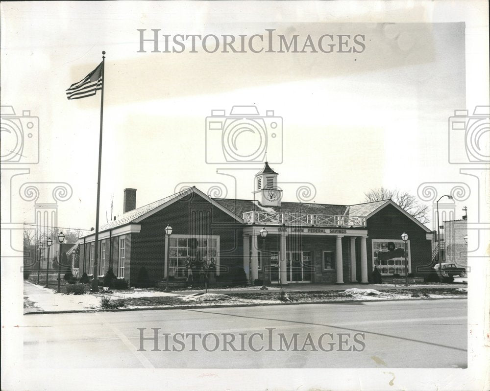 1955 Press Photo Design Architecture Building Loan Save - RRV66801 - Historic Images