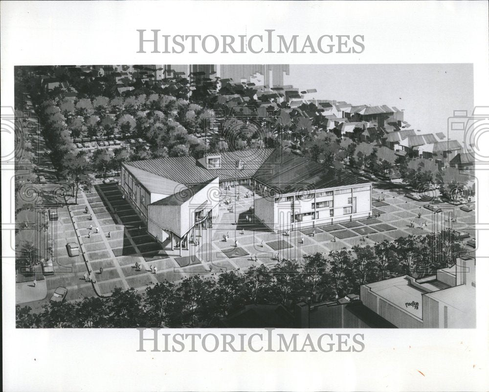 1973 Oak Park Civic Center Design - Historic Images