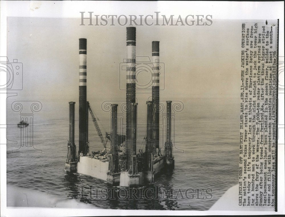 1956 Press Photo Taxas Tower Off Nantucket Island - RRV67289 - Historic Images