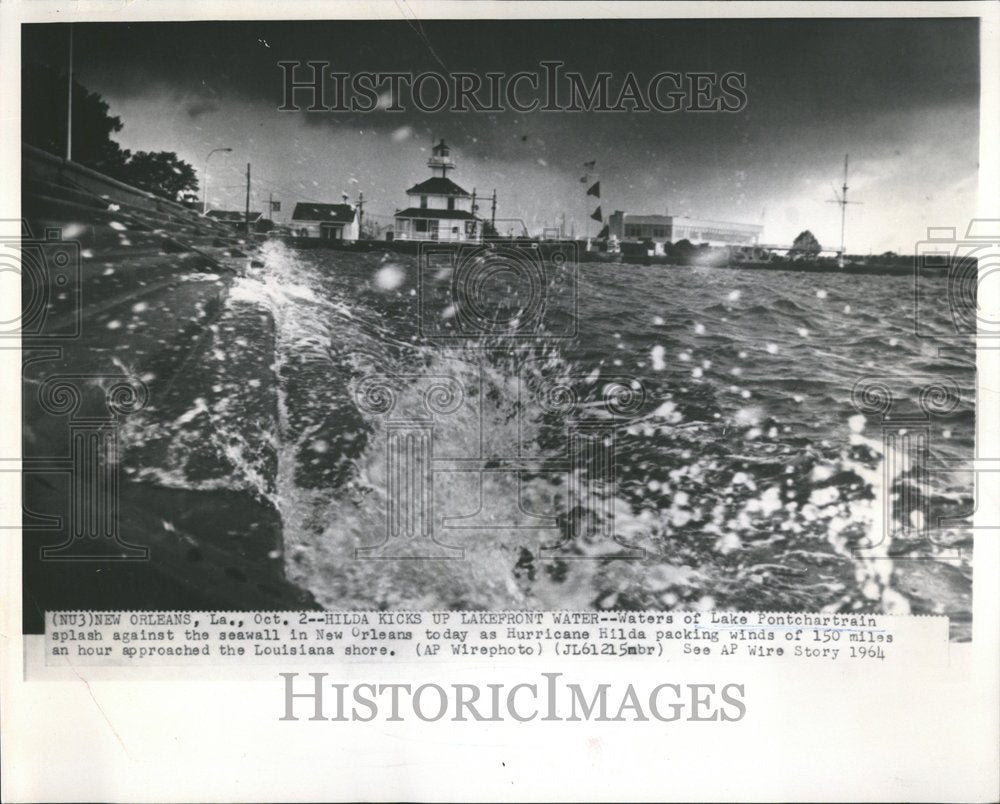 1964 Press Photo Lake Pontchartrain Orlean Hurricans - Historic Images