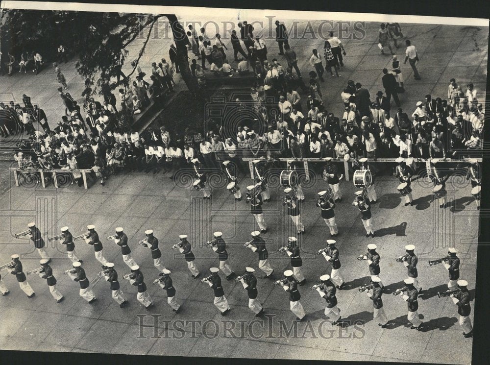 1966 Press Photo Civic Center Drill exhibition drum - RRV67445 - Historic Images