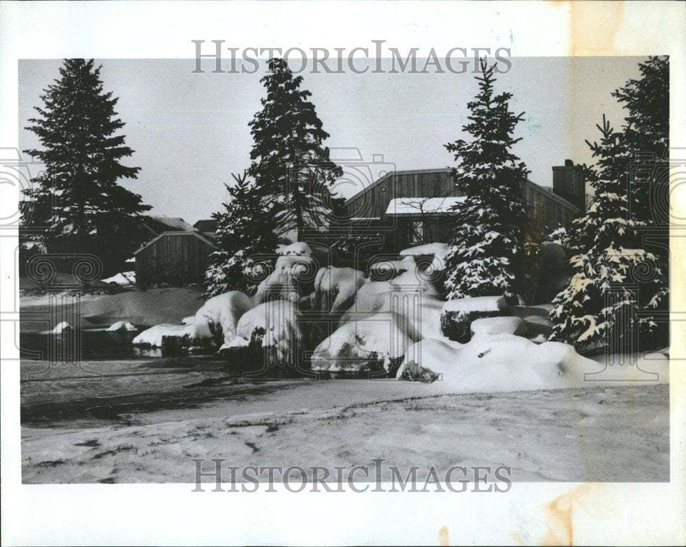 1962 Barrington Lake Recent Snow Home Help - Historic Images