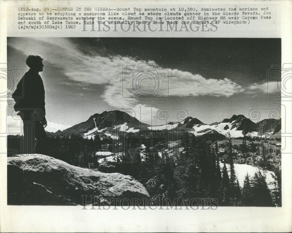 1967 Summer Sierra Mountain mushroom storm - Historic Images