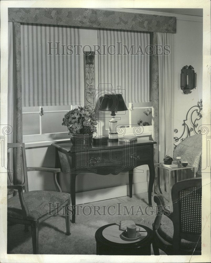 1964 Press Photo Paul Krauss window treatment striped - RRV68231 - Historic Images