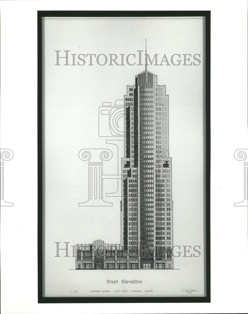 1993 Adrian Smith designer NBC Building CH - Historic Images