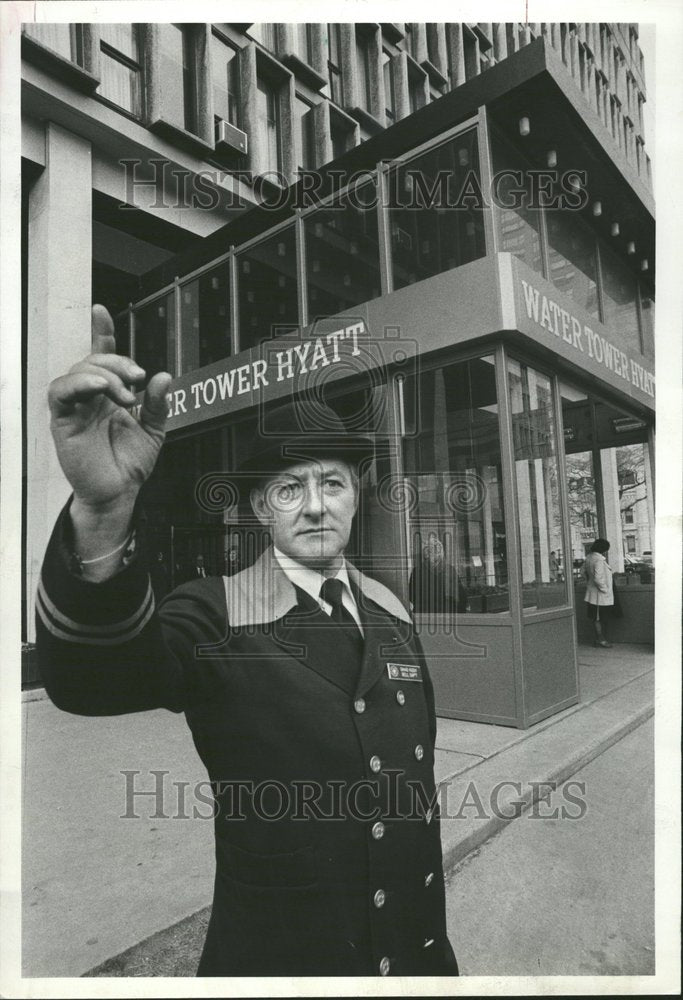 1979 Hotel Doorman Dave Kiddy Water Tower-Historic Images