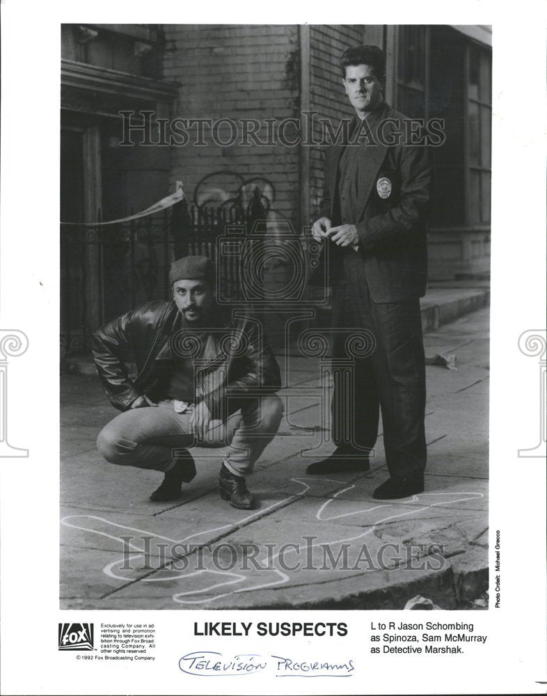 Press Photo Jason Schombing Sam McMurray Likely Suspect - RRV69097 - Historic Images
