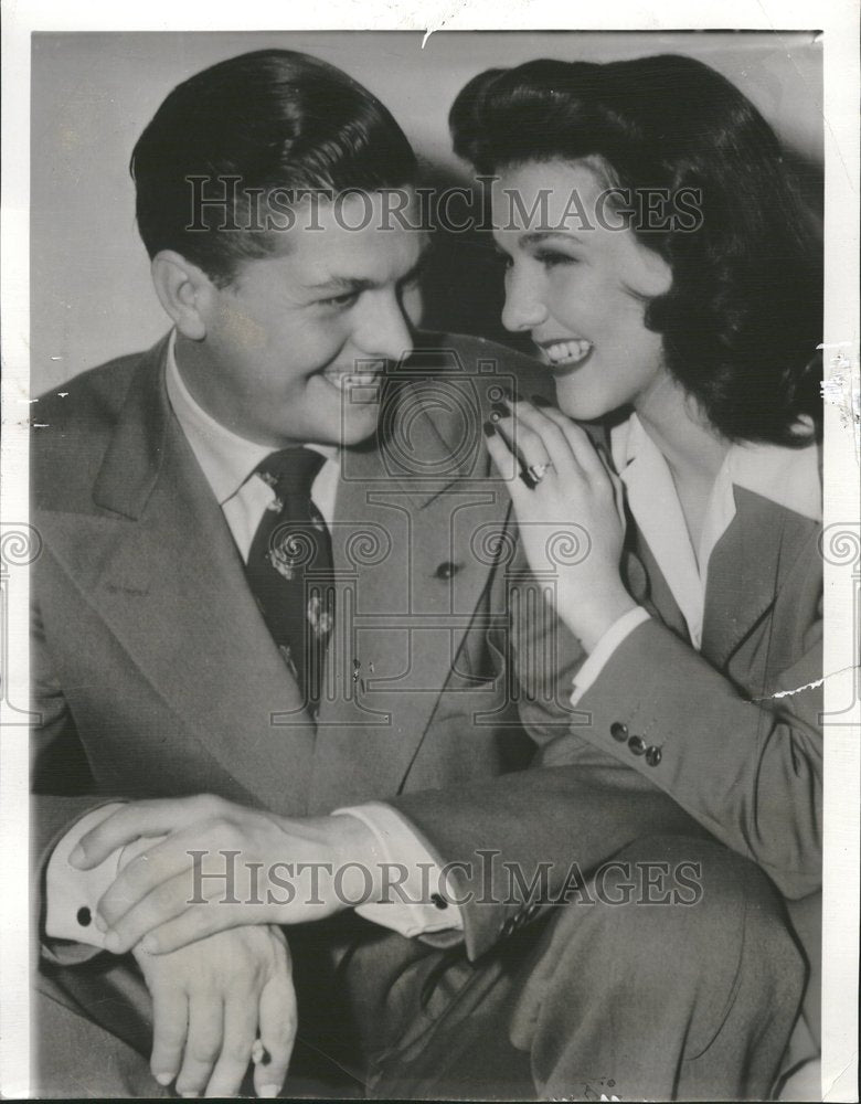 1941 Press Photo Jean Parker husband Douglas Sauders - Historic Images