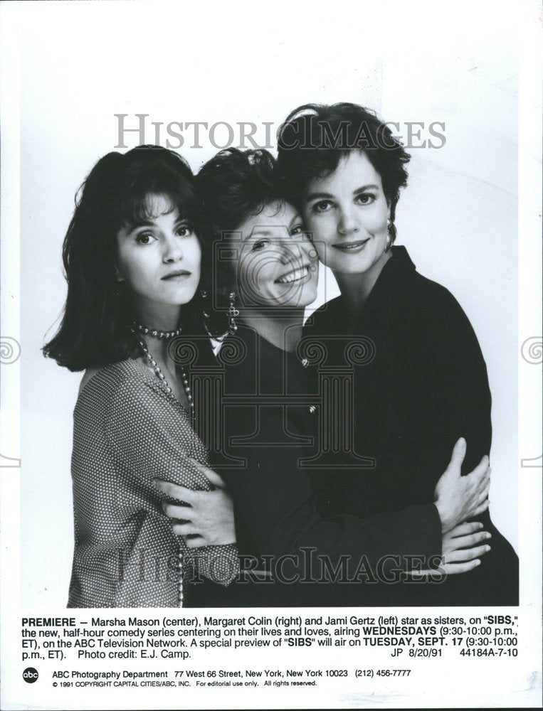 1991 Press Photo Marsha Mason Margarte Colin Jami Gertz - Historic Images