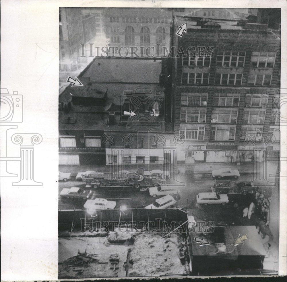 1964 Plane Crashed Buildings Kansas City - Historic Images