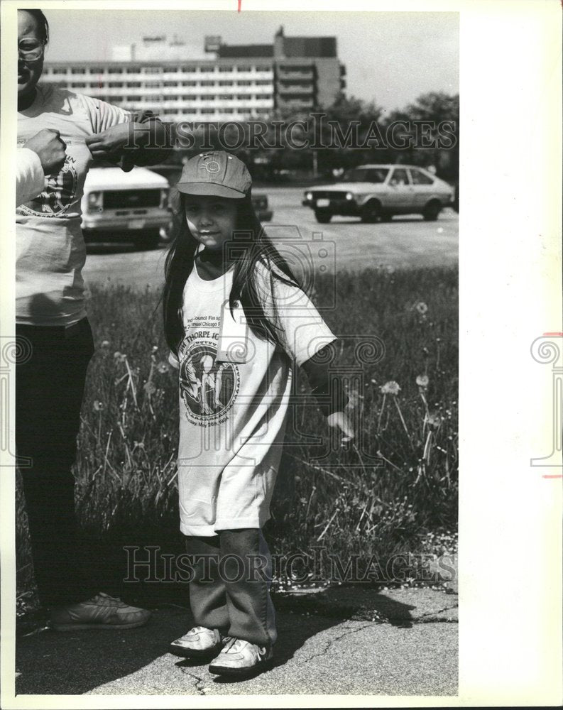 1984 Crystal Ortiz Jim Thorpe Run Chicago - Historic Images