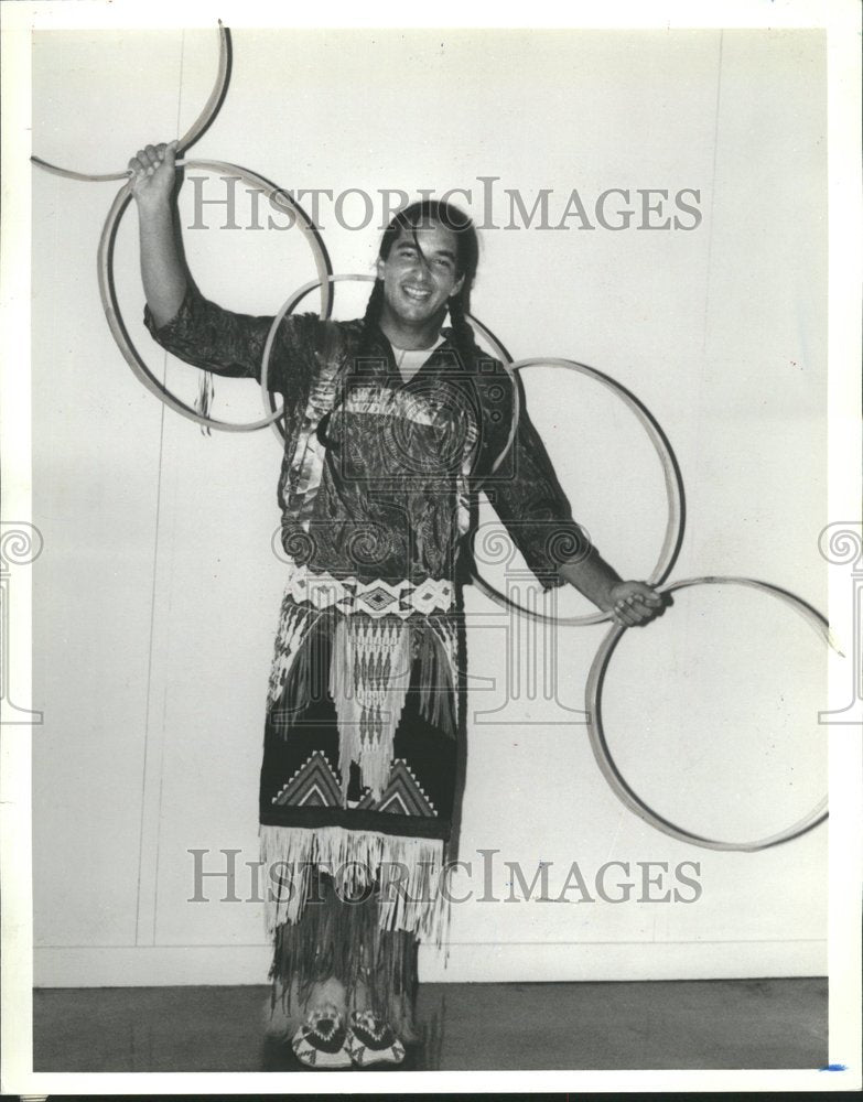 1985 Press Photo Kevin Locke Powwow North Americans - RRV69583 - Historic Images