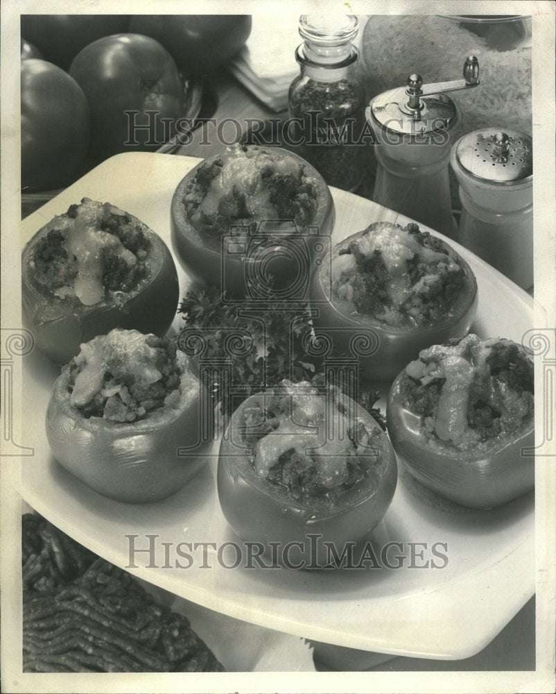 1984 Beef Stuffed Tomatoes For Dinner - Historic Images