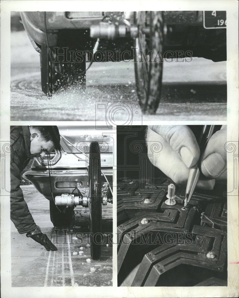 1965, studded car tire traction weather - RRV69759 - Historic Images