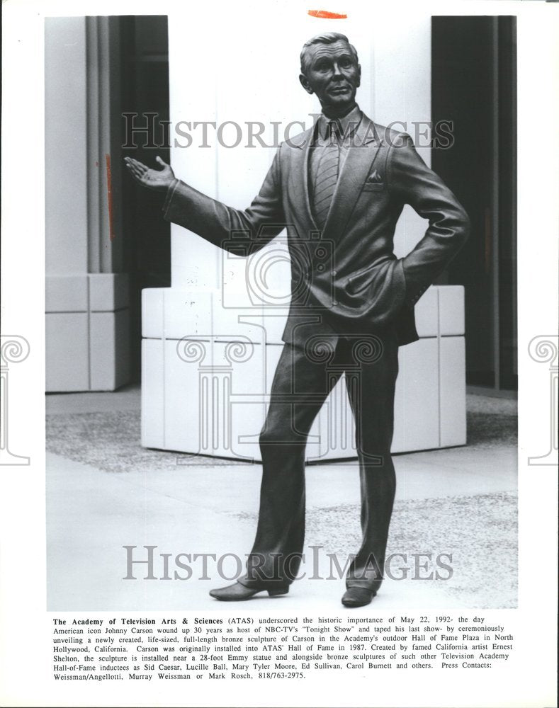 1992 Press Photo Johnny Carson TV Host Comedian Chicago - RRV69899 - Historic Images