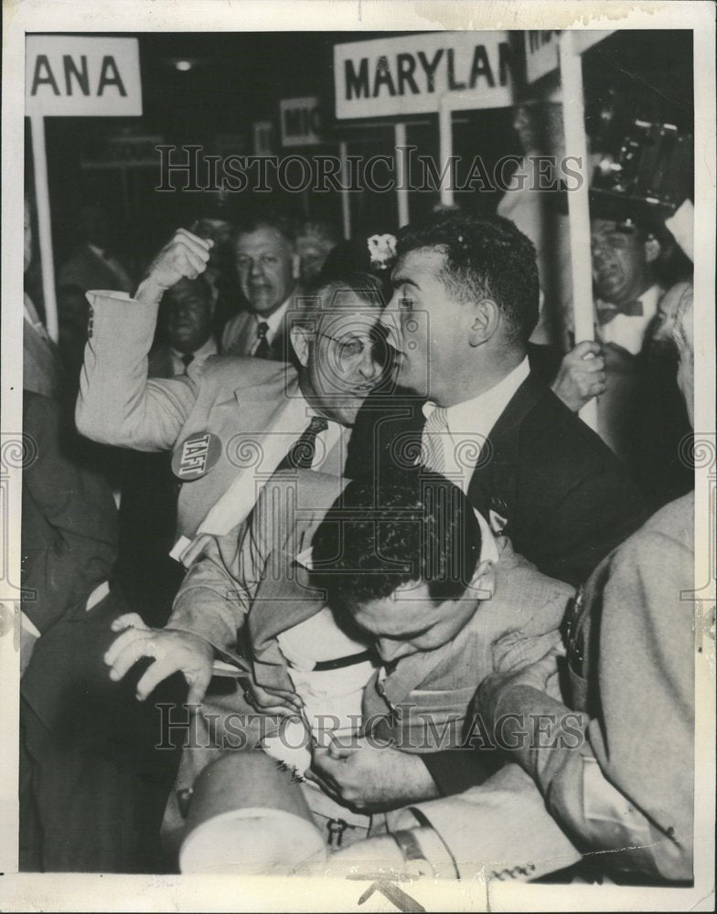 1952 Press Photo Democratic Convention Tragedy Chicago - Historic Images