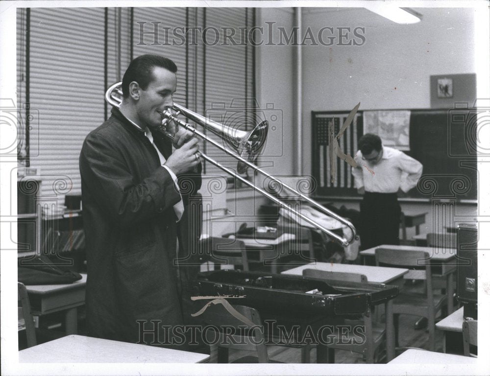 1964 Press Photo Dick Sowell/Trombone/Orchestra - RRV71005 - Historic Images