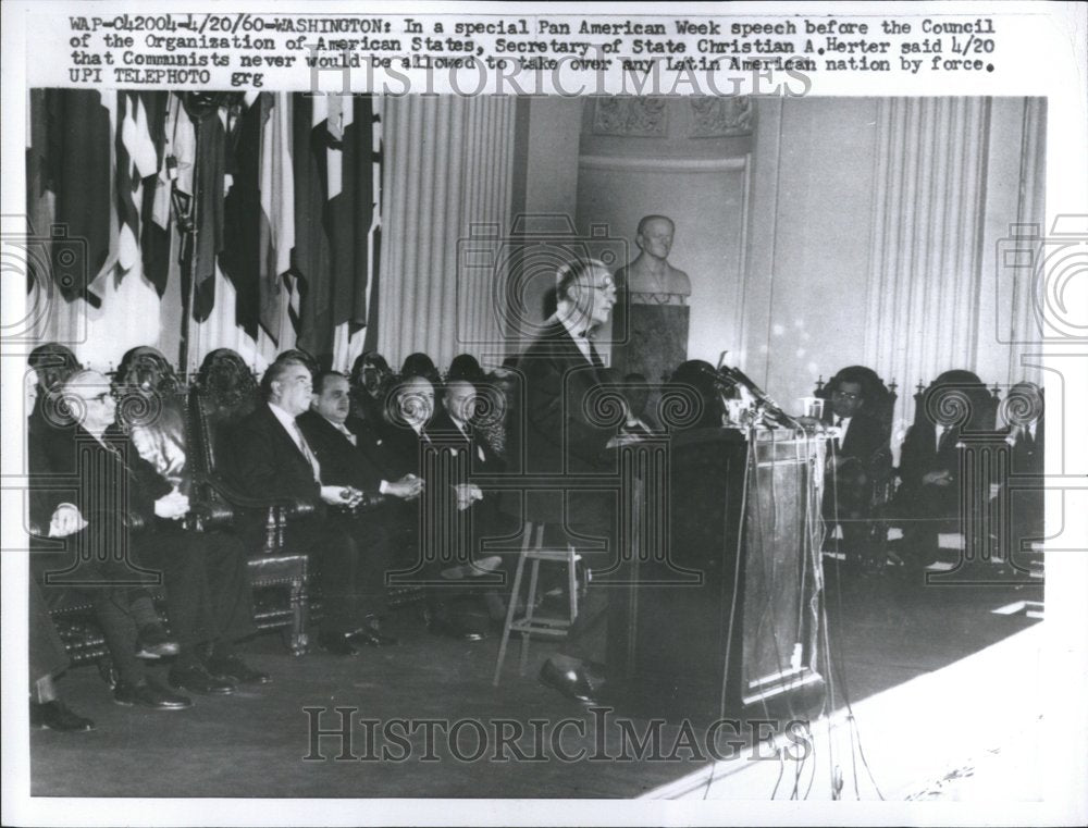 1960 Christian Herter Speech Council States - Historic Images