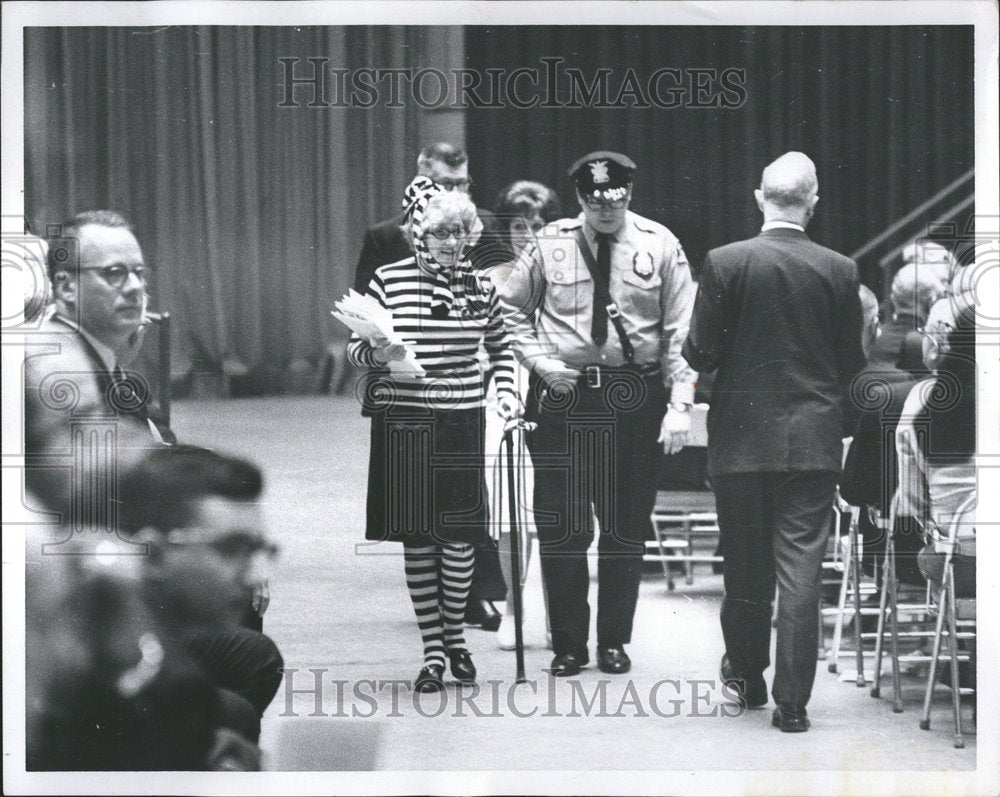 1966 Wilma Soss Escorted From Meeting - Historic Images