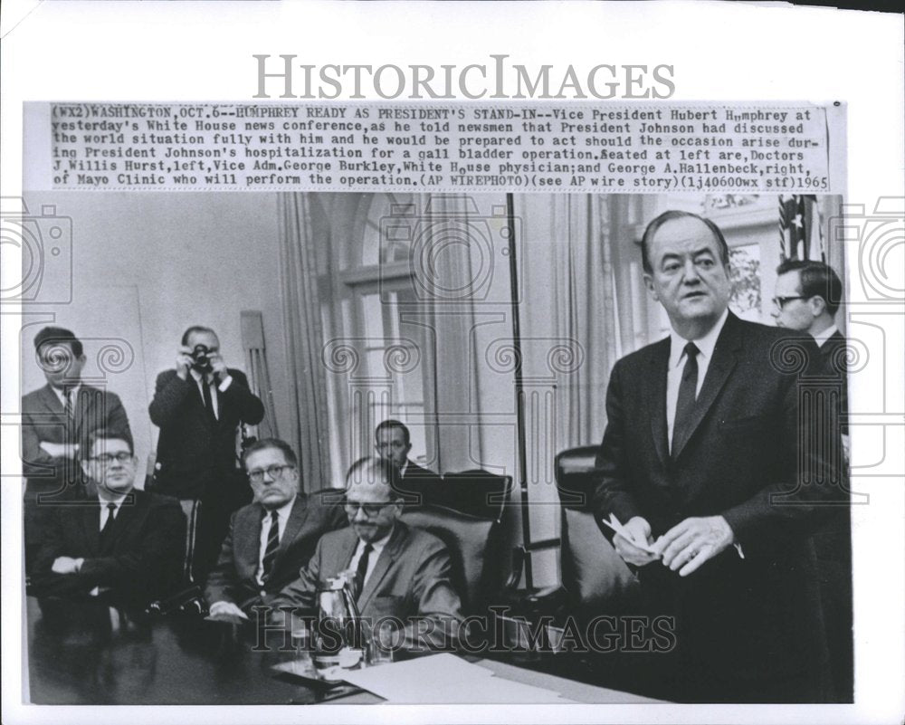 1965 Hubert Humphrey Hurst George Burkley - Historic Images