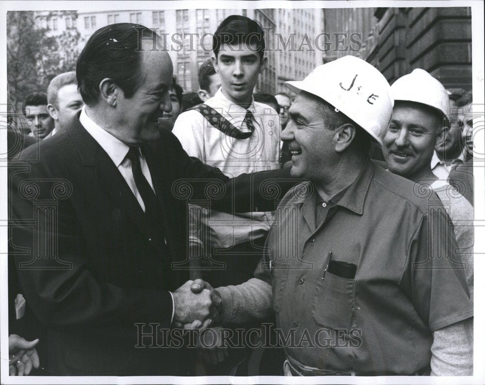 1968 Press Photo U.S. politician Hubert Humphrey - Historic Images