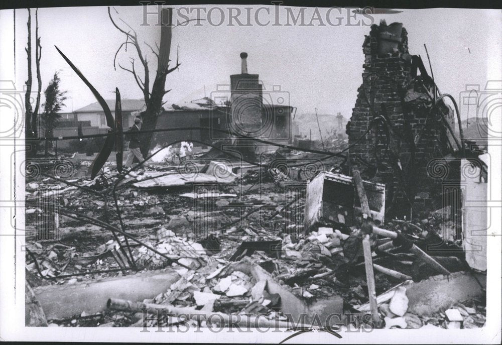 1956 California Home Forest Fire Remains - Historic Images