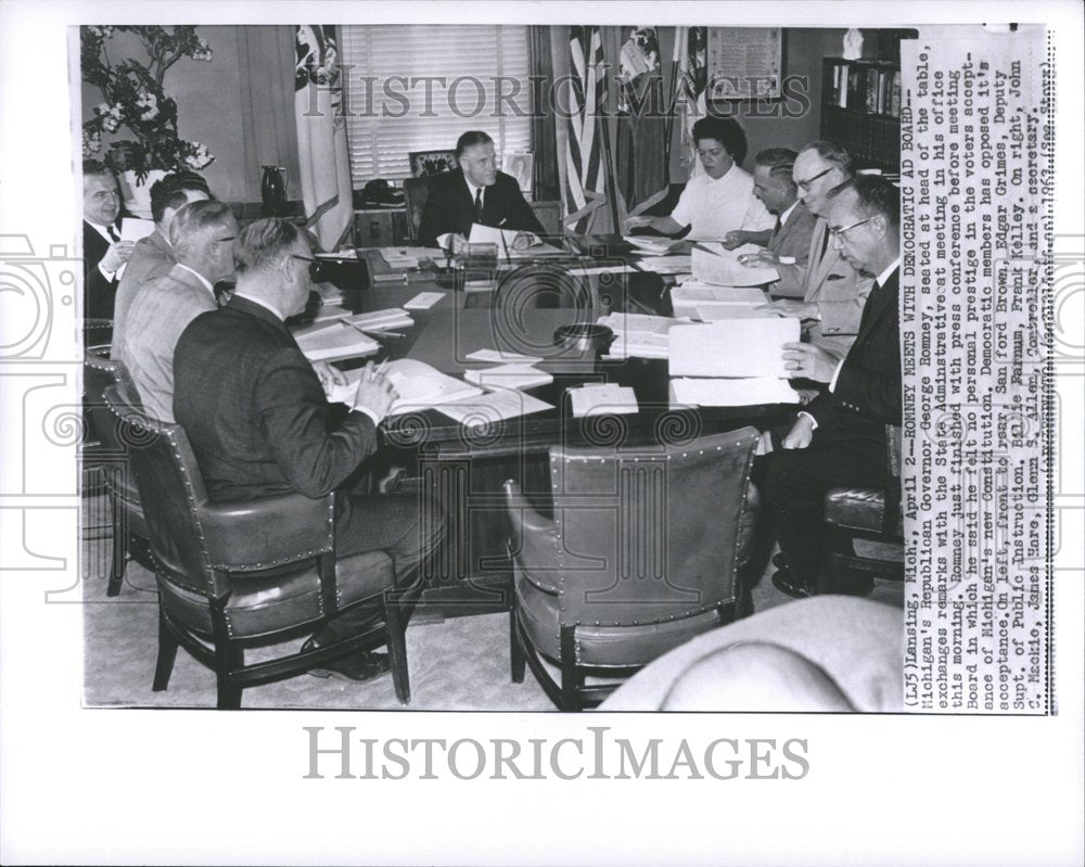 1963 Michigan Republic Gov. George Romney - Historic Images