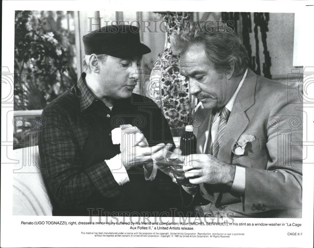 1981 Press Photo Ugo Tognazzi and Michael Serrault - RRV71965 - Historic Images