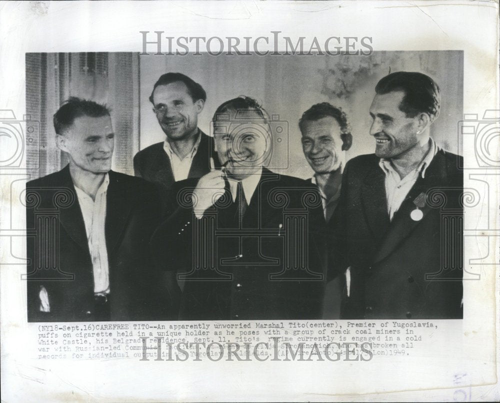 1949 Press Photo Marshal Tito Yugoslavia premier poses - Historic Images