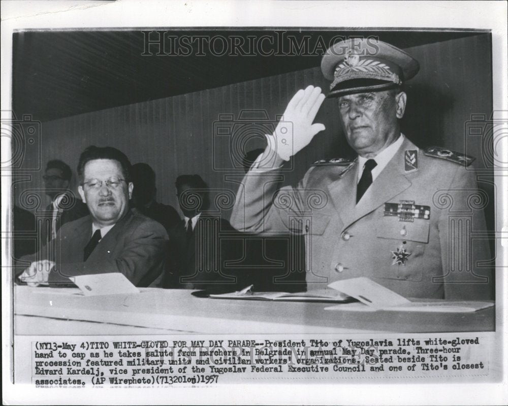 1957 Press Photo Yugoslavia President Josip Tito - RRV72115 - Historic Images