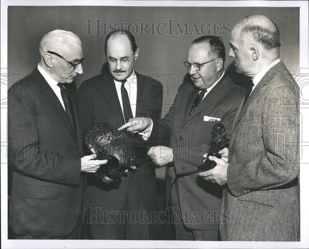 1958 Press Photo Detroit Miriani &amp; Art Institute Staff - RRV72149 - Historic Images