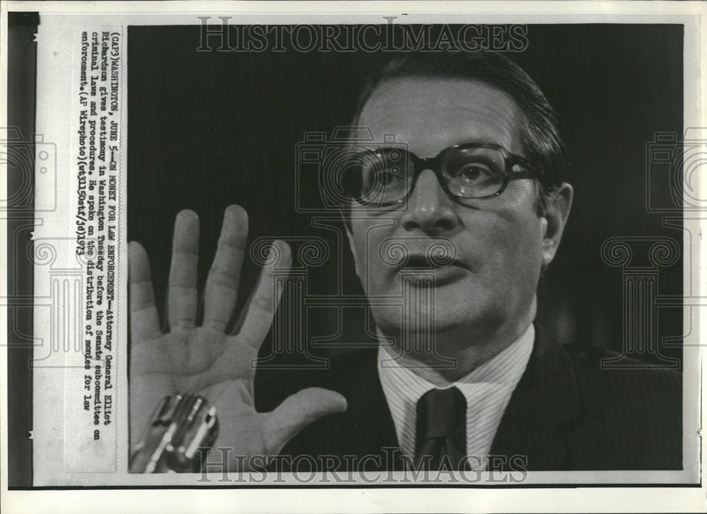 1973 Attorney General Elliot Richardson - Historic Images