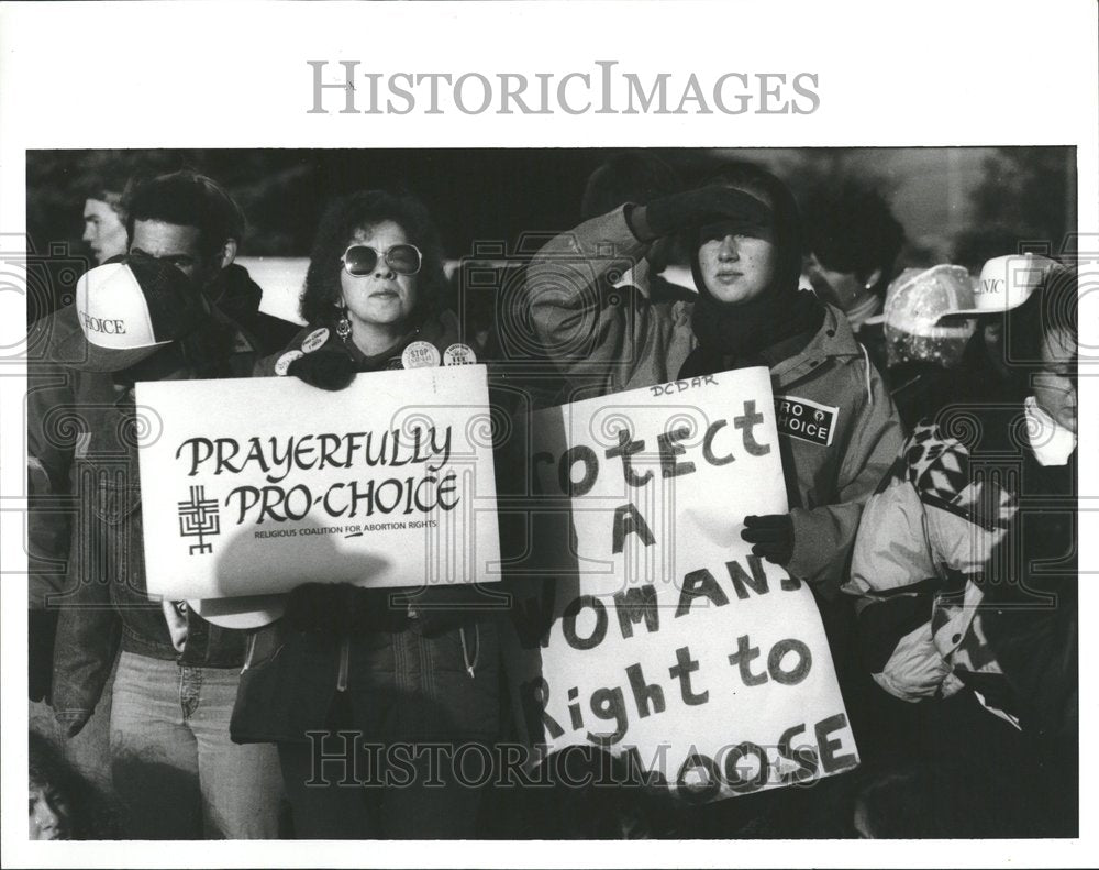 1991 Pro Choice rally against picketing - Historic Images