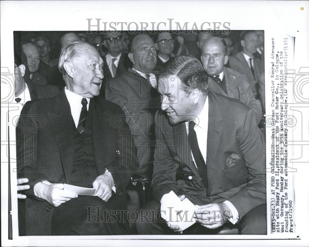 1960 West German Chancellor Konrad Adenauer - Historic Images