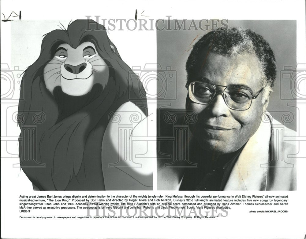 1994 James Earl Jones King Mufasa Voice - Historic Images