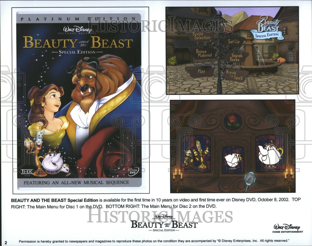 Press Photo Beauty Beast edition book Disney DVD Main - Historic Images