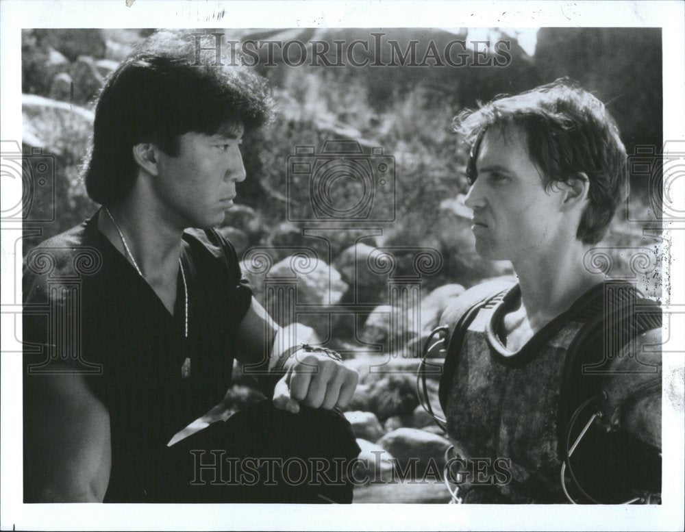 1986 Press Photo Conan Lee Patrick Reynolds Eliminators - RRV73621 - Historic Images