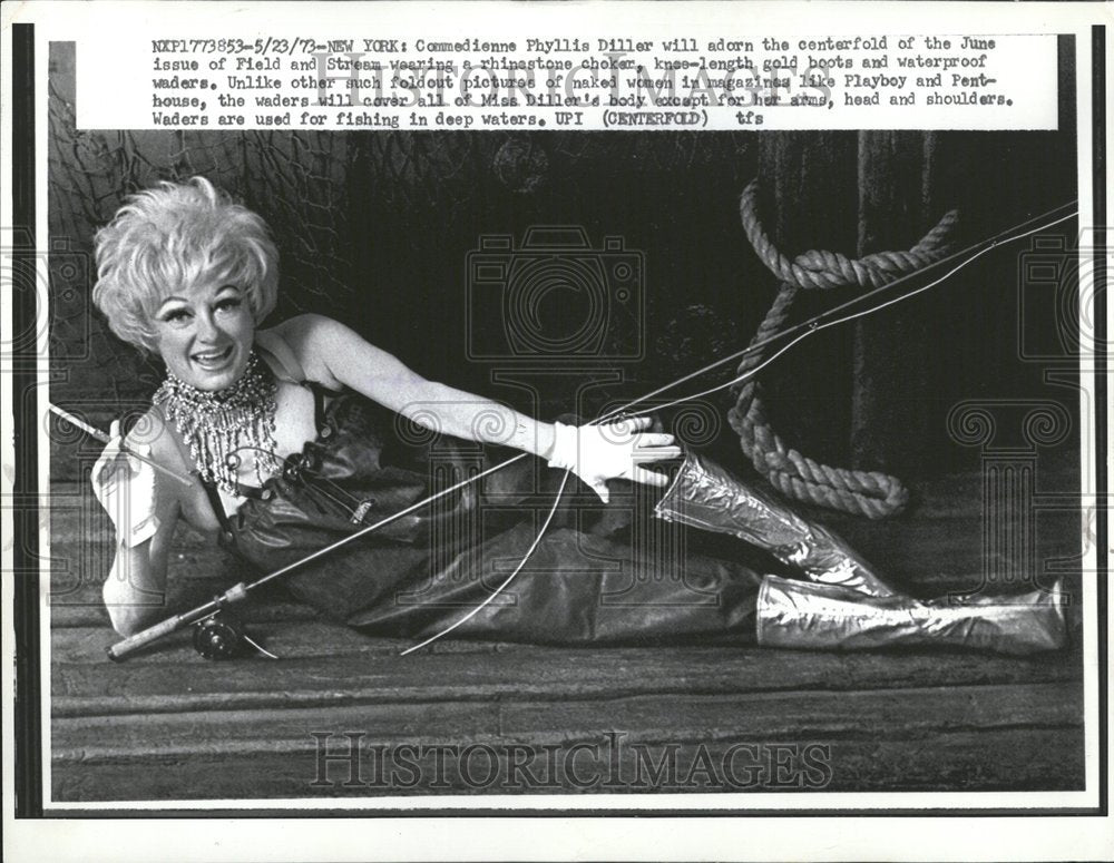 1973 Press Photo Comedienne Phyllis Diller New York - RRV73735 - Historic Images