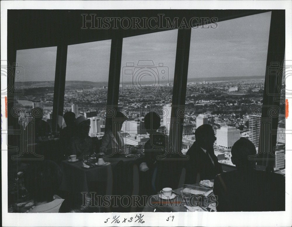 1968 Press Photo Calgary&#39;s Husky Tower city dining room - RRV73799 - Historic Images