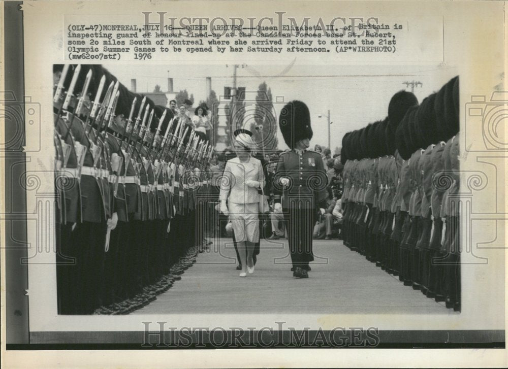 1976 Queen Elizabe Canadian Fores base line - Historic Images