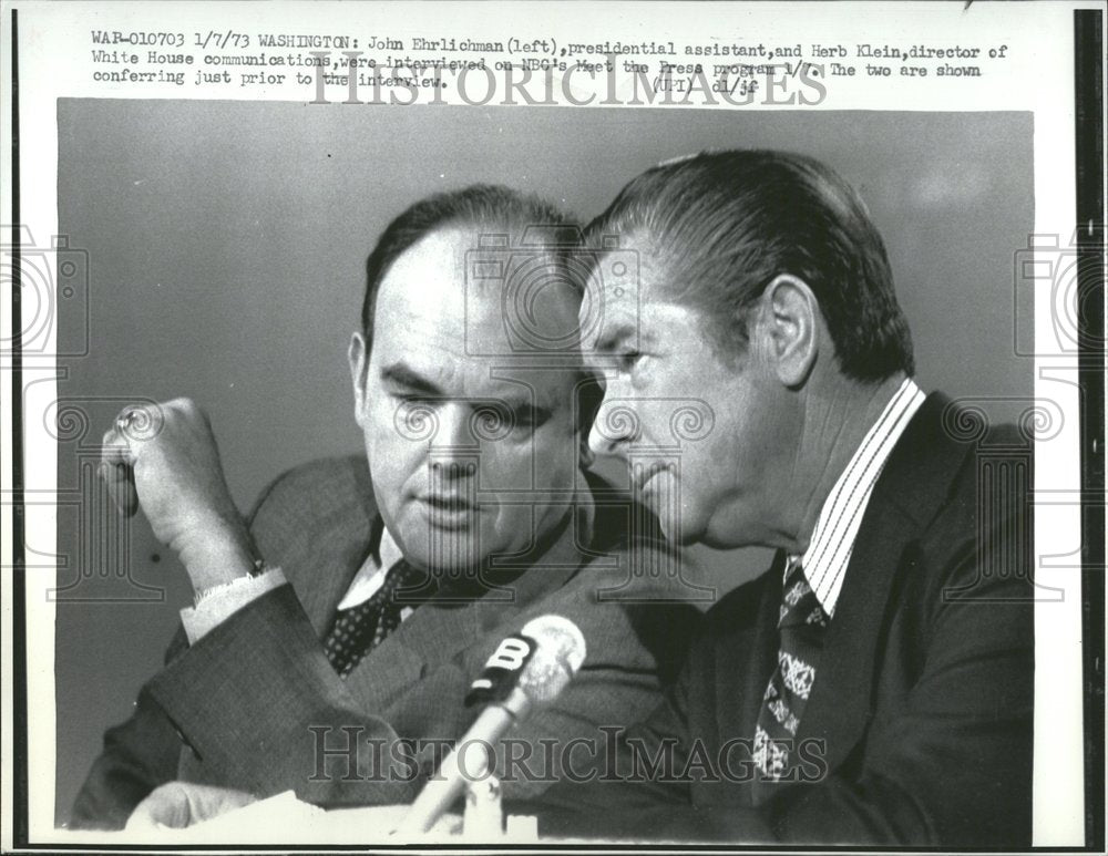 1973 Press Photo Presidential Assisstant Herb Klein - Historic Images