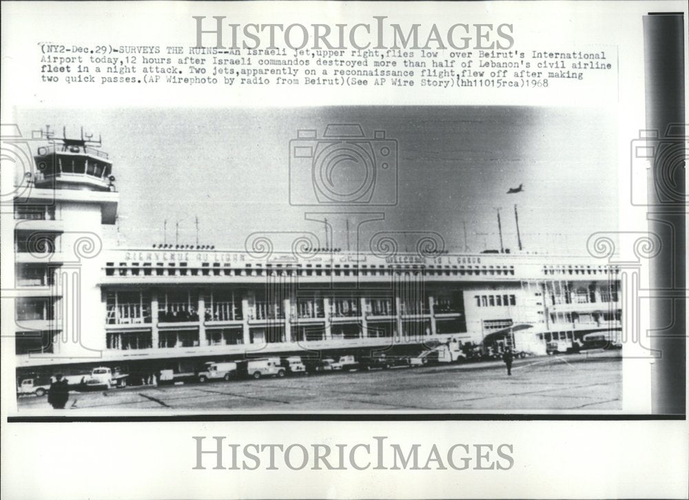 1968 Airport Israeli Right Low Beirut-Historic Images