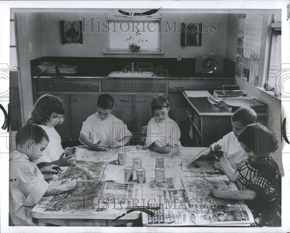 1960 Press Photo Flint school Students Michigan City - Historic Images