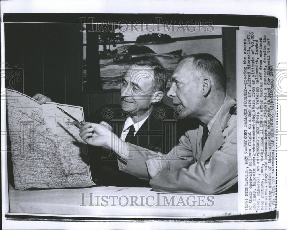 1958 Course Open Air Ballon Flight Men Ross-Historic Images