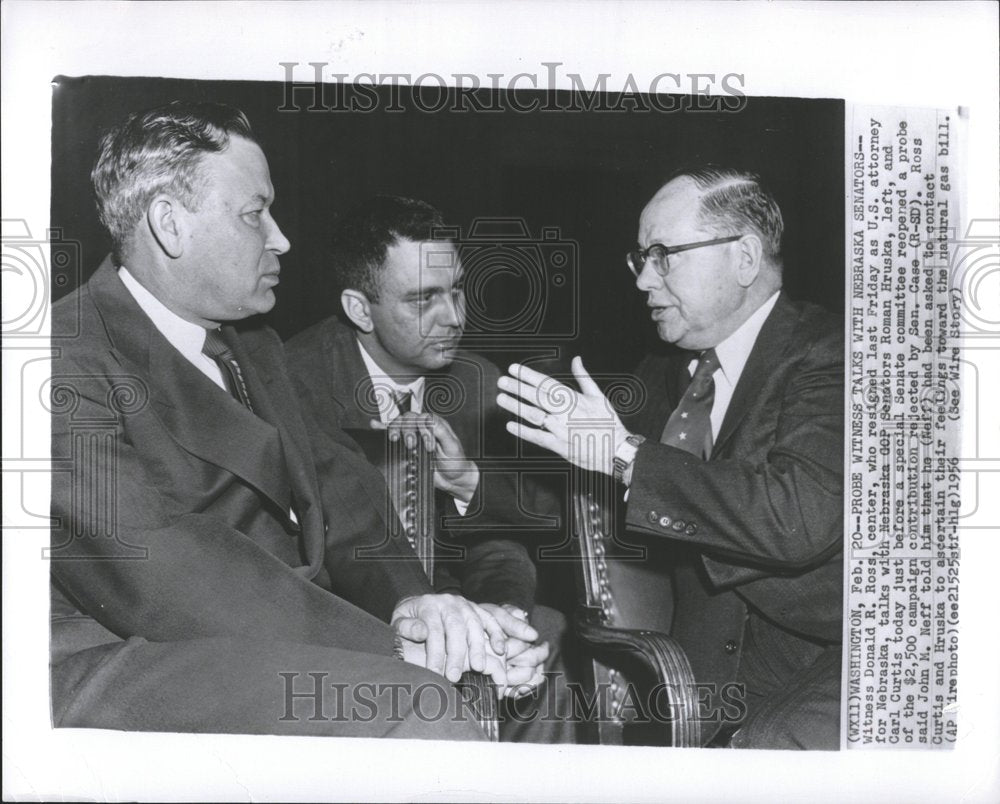 1956 Press Photo Donald R. Ross ex US Attorney - Historic Images