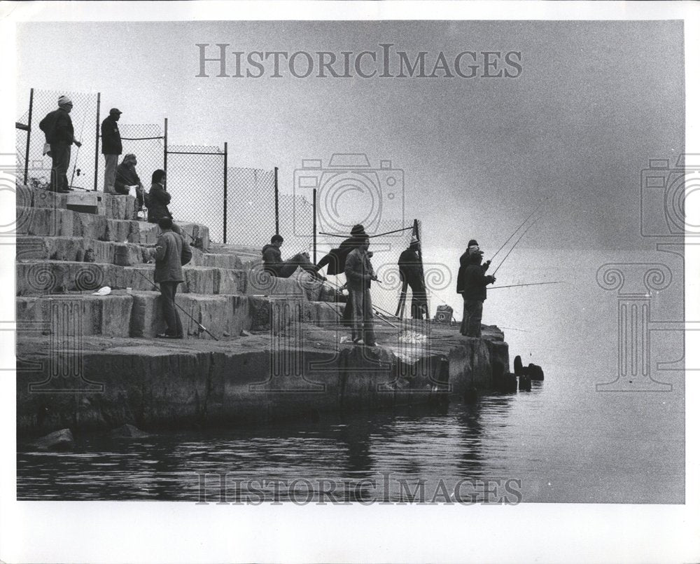 1976 Fishing Lake Michigan For Salmon Diver-Historic Images