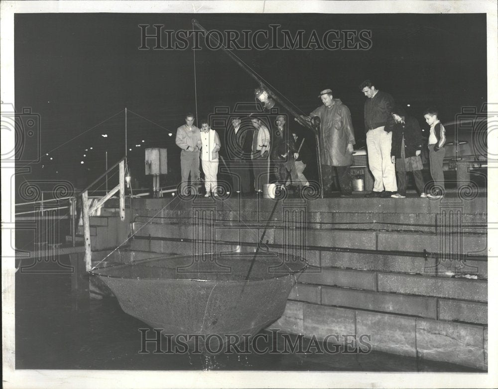 1960 Nicholas Frank Benkus hand net smelts-Historic Images